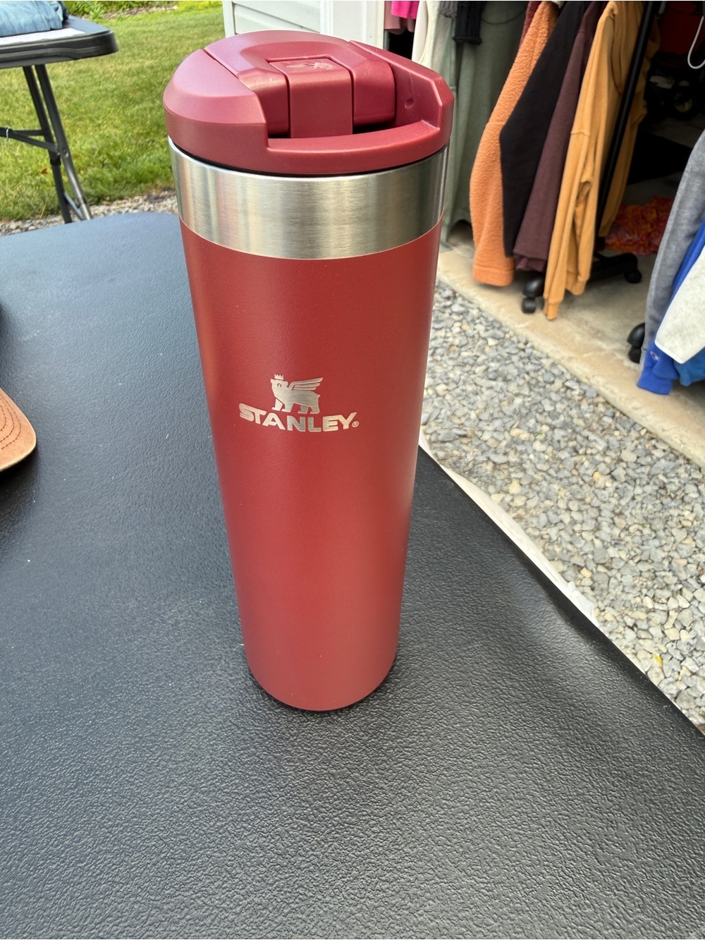 Stanley Burgundy Travel Tumbler with Cream Logo